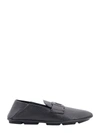 Dolce & Gabbana Leather Loafers With Round Toe And Textured Finish