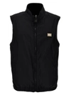 DOLCE & GABBANA LOGO REVERSIBLE VEST GILET BLACK