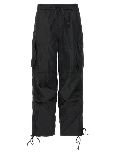 MSGM NYLON CARGO PANTS BLACK