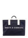 DOLCE & GABBANA CANVAS SHOPPING BAG WITH LOGO