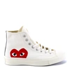 COMME DES GARÇON PLAY CANVAS  SNEAKERS WITH ICONIC HEART PRINT