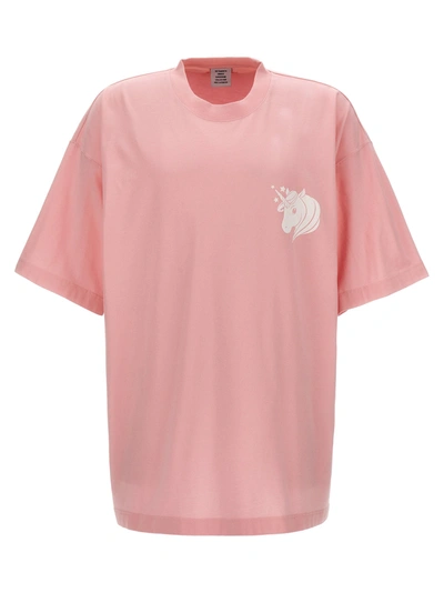 Vetements Unicorn T-shirt In Pink