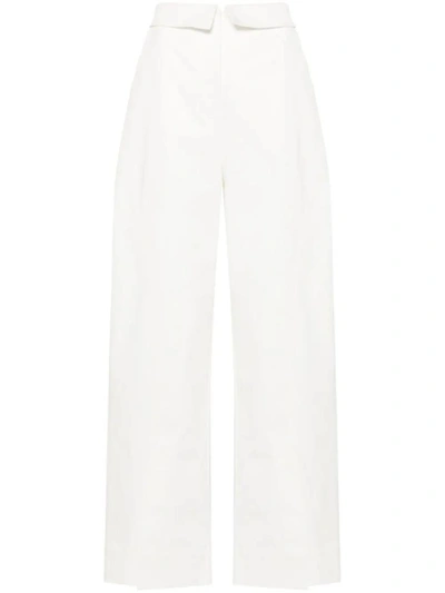 Alberta Ferretti Trousers In White