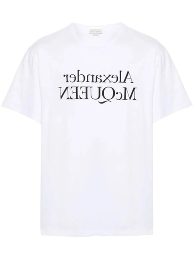 Alexander Mcqueen T-shirts And Polos In White / Black