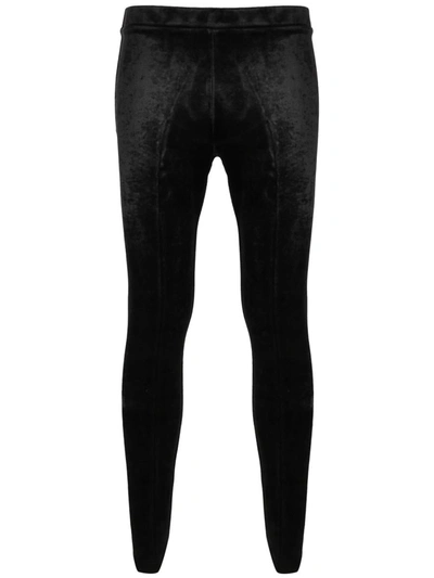 Balenciaga Ski Velvet Leggings In Black