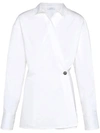 Ferragamo Asymmetric Closure Shirt In White