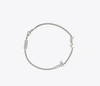 Saint Laurent Cassandre Charm Bracelet In Metal And Rhinestone Accessories In Silver