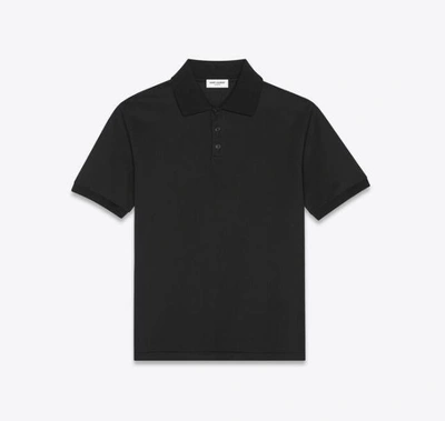 Saint Laurent Short-sleeve Polo Shirt - 黑色 In Black