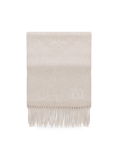 Max Mara Messina Scarf In Mixed Wool In Beige