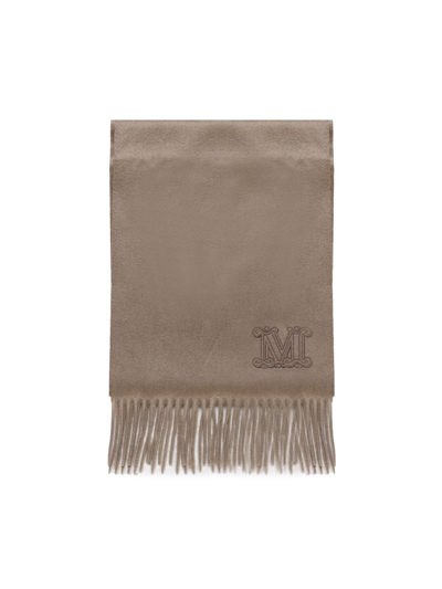 Max Mara Messina Scarf In Mixed Wool In Beige