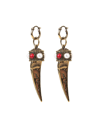 ROBERTO CAVALLI EARRINGS WITH TUSK AND DECORATION