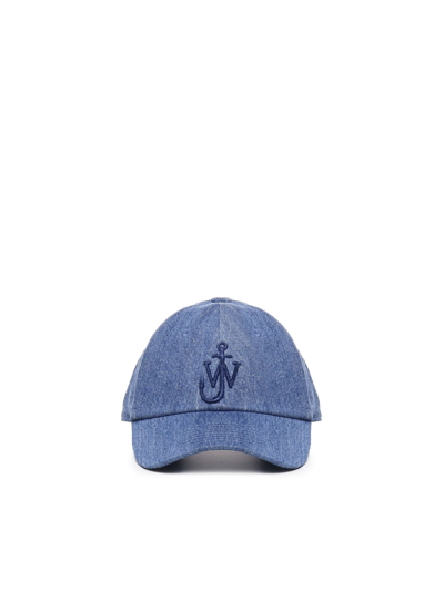 Jw Anderson Logo Cotton Baseball Cap In Blue