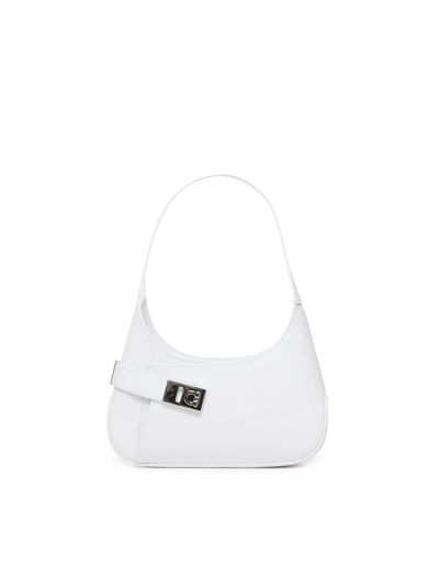 Ferragamo Shoulder Hobo Bag In White