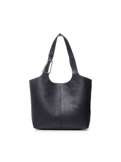 Coccinelle Hardware-detail Leather Tote Bag In Black