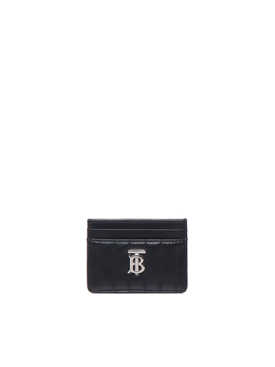 Burberry Lola Credit Card Holder In Quilted Leather In Black