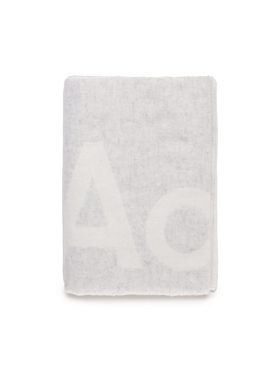 Acne Studios Jacquard Logo Scarf In Grey