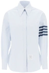 THOM BROWNE THOM BROWNE STRIPED OXFORD SHIRT WITH POINTED COLLAR WOMEN
