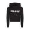 DSQUARED2 BLACK AND WHITE COTTON SWEATSHIRT