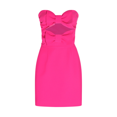 The New Arrivals By Ilkyaz Ozel Hot Pink Stretch Kika Mini Dress