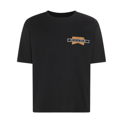 Rhude Hard To Be Humble Logo-print Cotton-jersey T-shirt In Vtg Black