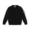 STONE ISLAND BLACK COTTON SWEATER