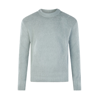 Ami Alexandre Mattiussi Light Blue Mohair And Wool Blend Sweater