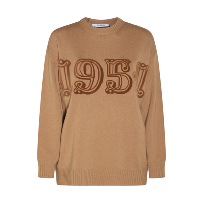Max Mara Camel Wool And Cashmere Blend Fido Jumper In Brown
