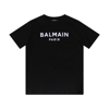 BALMAIN BLACK AND WHITE COTTON T-SHIRT