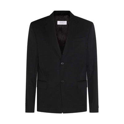 Off-white Ow Embroidery Blazer In Black