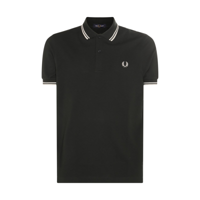FRED PERRY NIGHT GREEN COTTON POLO SHIRT