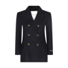 PATOU NAVY WOOL AND CASHMERE BLAZER