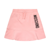 MOSCHINO PINK AND BLACK COTTON BLEND SKIRT