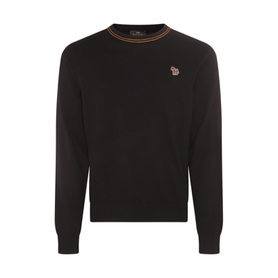 Ps By Paul Smith Black Cotton Blend Sweater