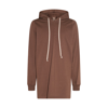 RICK OWENS BROWN COTTON SWEATSHIRT