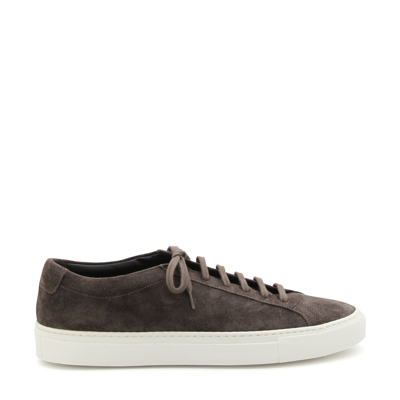 Common Projects Warm Grey Suede Trainers In Grey