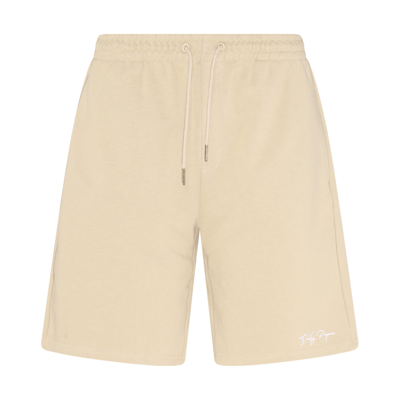 Daily Paper Logo-embroidered Drawstring Shorts In Beige