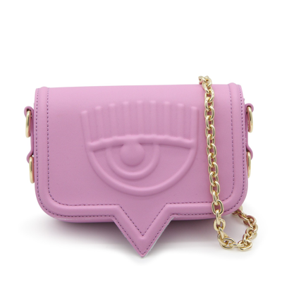 Chiara Ferragni Eyelike Embossed Chain-linked Wallet In Pink