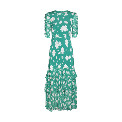 Rixo London Rixo Green Daisy Dream Evelyn Viscose Long Dress