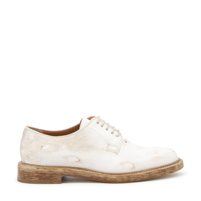 Maison Margiela Distressed-finish Lace-up Shoes In Vaporous Grey