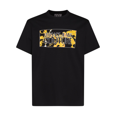 Versace Jeans Couture Logo-print Cotton T-shirt In Black