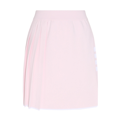Thom Browne Light Pink Viscose Blend 4-bar Skirt