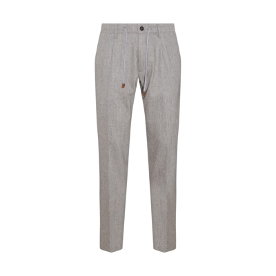 Eleventy Tailored Drawstring Trousers In Grey