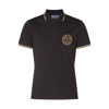 Versace Jeans Couture Cotton Pique Polo Shirt In Black