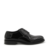 DOLCE & GABBANA BLACK LEATHER LACE UP SHOES