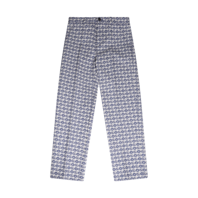 Gucci Kids' Bluette Jacquard Cotton Gg Trousers