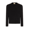 Ten C Knit Crew-neck Sweater In Luxurious Wool Blend In Black