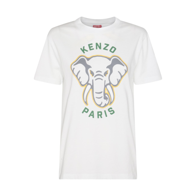 Kenzo Elephant Varsity Jungle Oversized T-shirt Off White Female