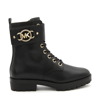 MICHAEL MICHAEL KORS BLACK LEATHER RORY LACE UP BOOTS