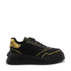 VERSACE BLACK AND GOLD LEATHER ODISSEA SNEAKERS