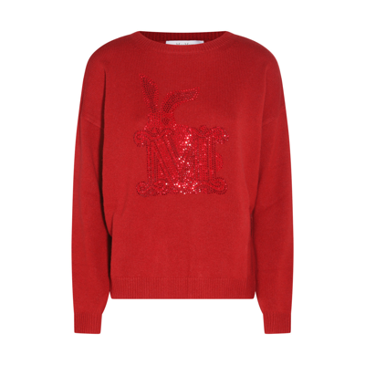 Max Mara Red Wool Knitwear